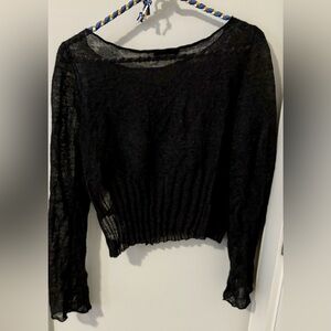 Light knit black Sarah Pacini top.